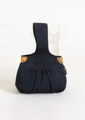 Vintage 1930s Art Deco Navy Faille Purse
