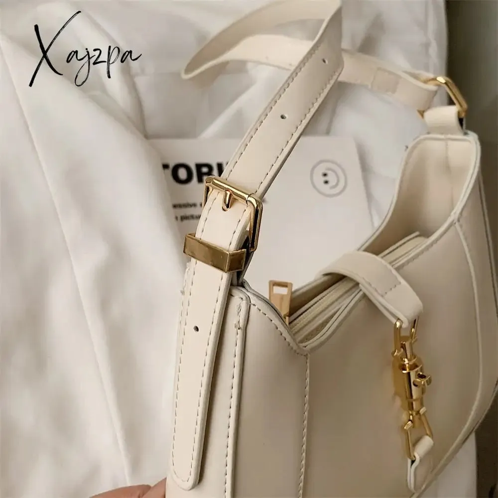 Xajzpa - Top Quality Luxury Brand Purses and Handbags Designer Leather Shoulder Crossbody Bags for Women Dual Straps Underarm Sac A Main