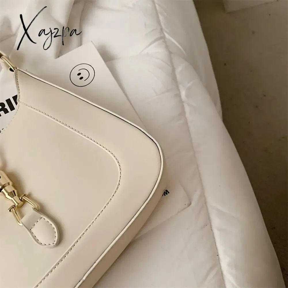 Xajzpa - Top Quality Luxury Brand Purses and Handbags Designer Leather Shoulder Crossbody Bags for Women Dual Straps Underarm Sac A Main