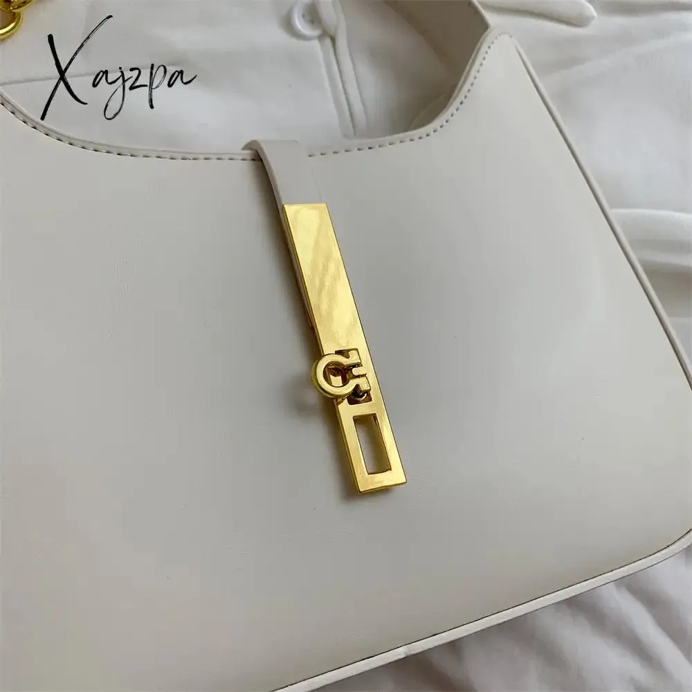 Xajzpa - Top Quality Luxury Brand Purses and Handbags Designer Leather Shoulder Crossbody Bags for Women Dual Straps Underarm Sac A Main