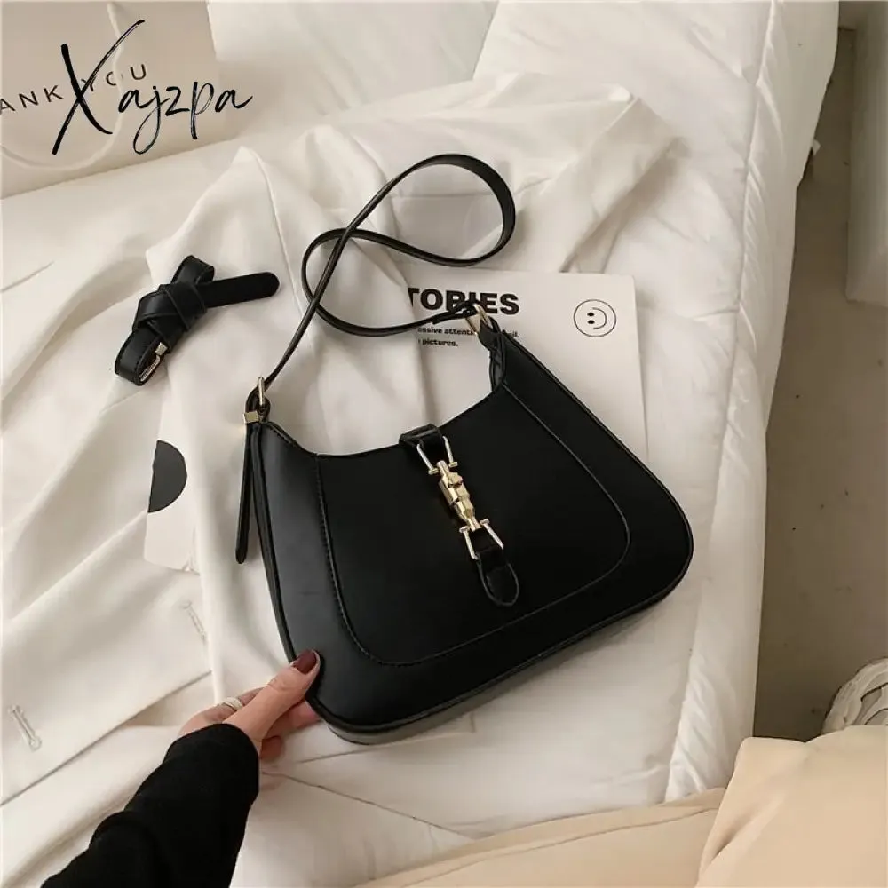 Xajzpa - Top Quality Luxury Brand Purses and Handbags Designer Leather Shoulder Crossbody Bags for Women Dual Straps Underarm Sac A Main