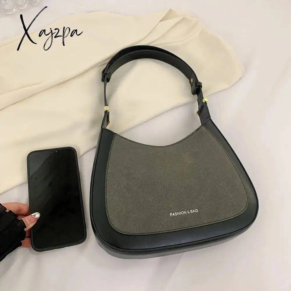Xajzpa - Top Quality Luxury Brand Purses and Handbags Designer Leather Shoulder Crossbody Bags for Women Dual Straps Underarm Sac A Main