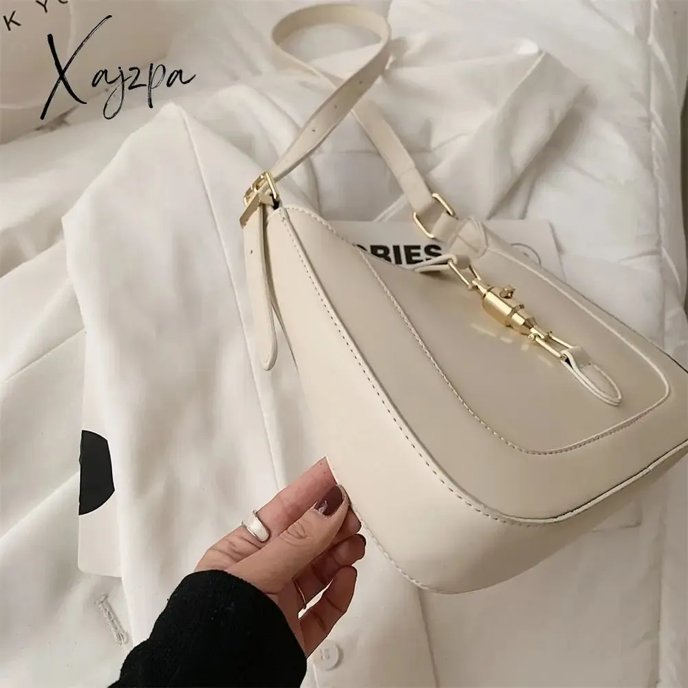 Xajzpa - Top Quality Luxury Brand Purses and Handbags Designer Leather Shoulder Crossbody Bags for Women Dual Straps Underarm Sac A Main