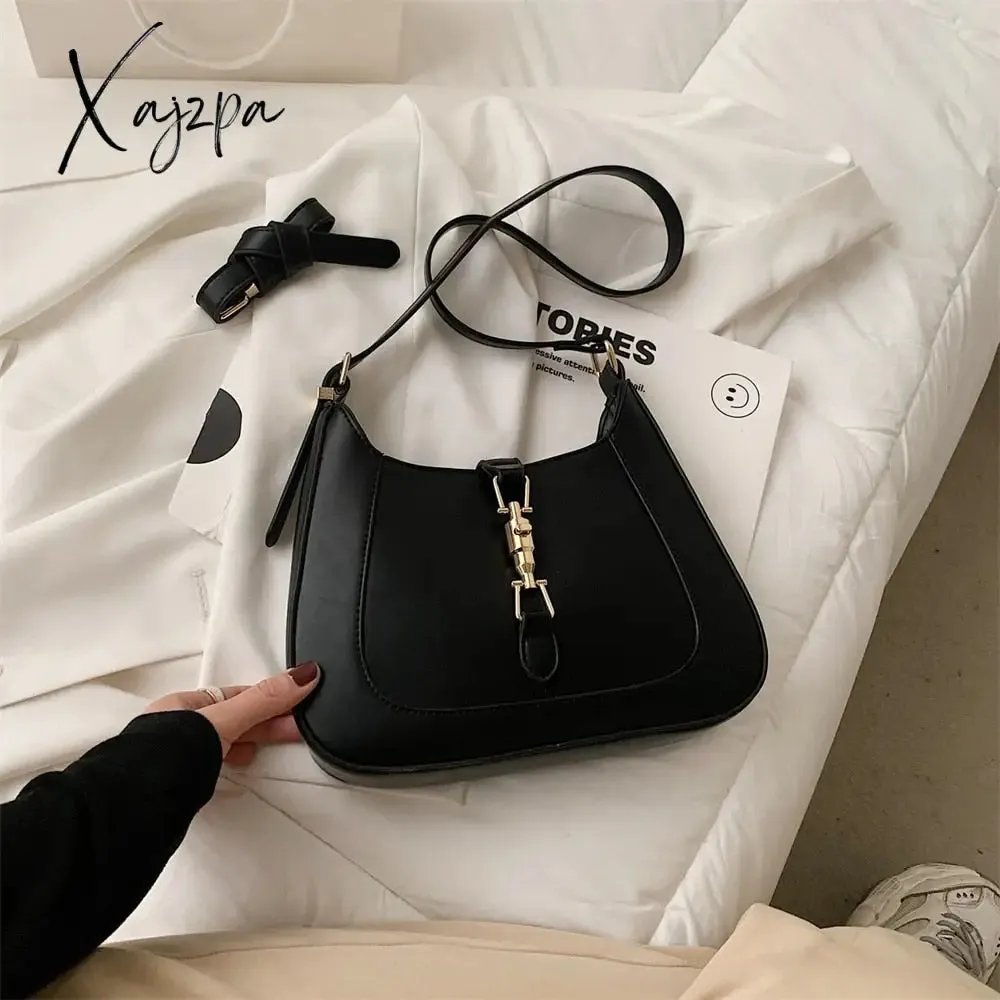 Xajzpa - Top Quality Luxury Brand Purses and Handbags Designer Leather Shoulder Crossbody Bags for Women Dual Straps Underarm Sac A Main