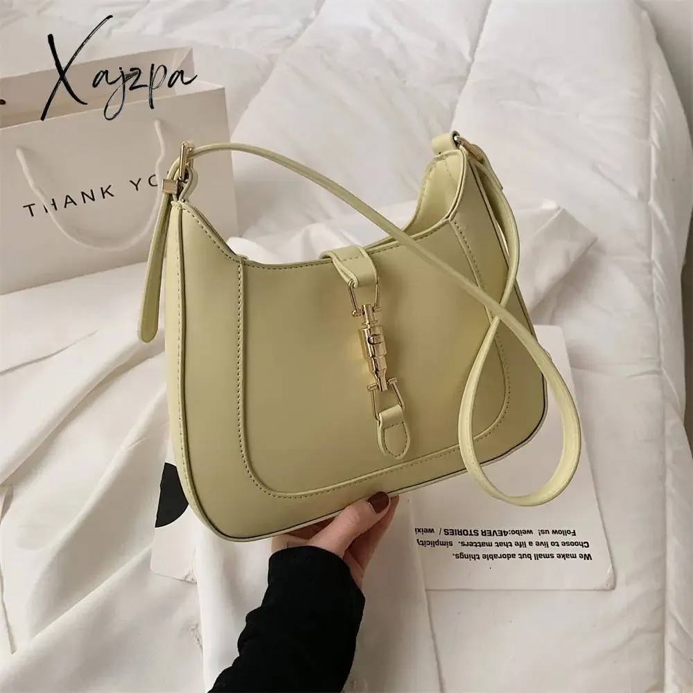 Xajzpa - Top Quality Luxury Brand Purses and Handbags Designer Leather Shoulder Crossbody Bags for Women Dual Straps Underarm Sac A Main