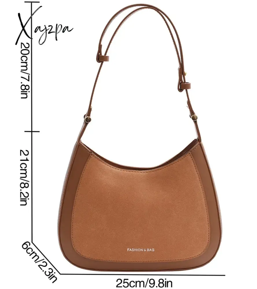 Xajzpa - Top Quality Luxury Brand Purses and Handbags Designer Leather Shoulder Crossbody Bags for Women Dual Straps Underarm Sac A Main