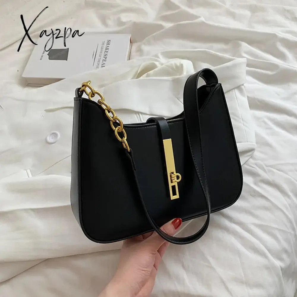 Xajzpa - Top Quality Luxury Brand Purses and Handbags Designer Leather Shoulder Crossbody Bags for Women Dual Straps Underarm Sac A Main