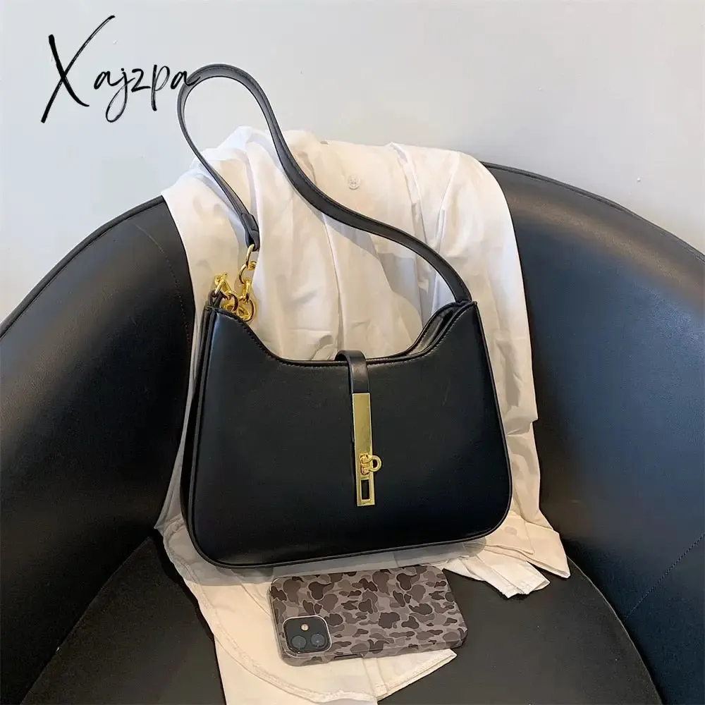 Xajzpa - Top Quality Luxury Brand Purses and Handbags Designer Leather Shoulder Crossbody Bags for Women Dual Straps Underarm Sac A Main