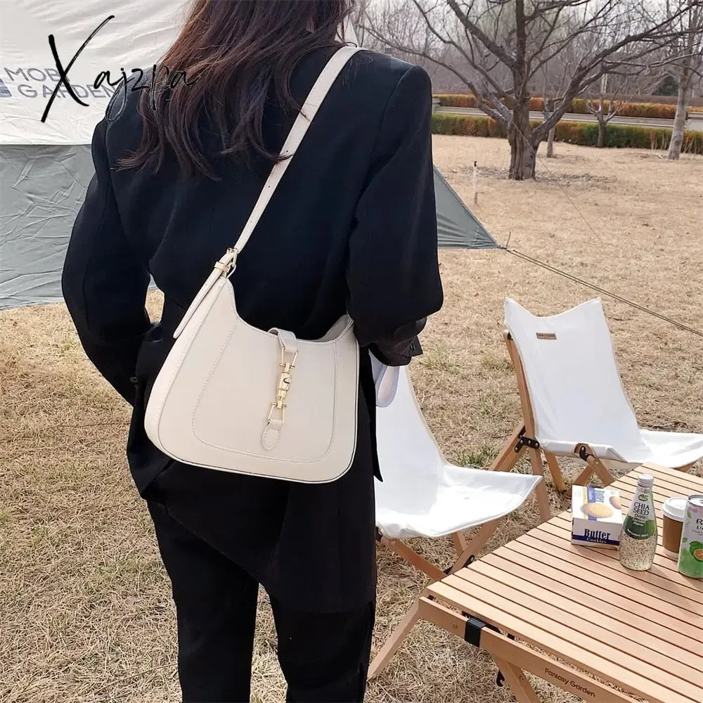 Xajzpa - Top Quality Luxury Brand Purses and Handbags Designer Leather Shoulder Crossbody Bags for Women Dual Straps Underarm Sac A Main
