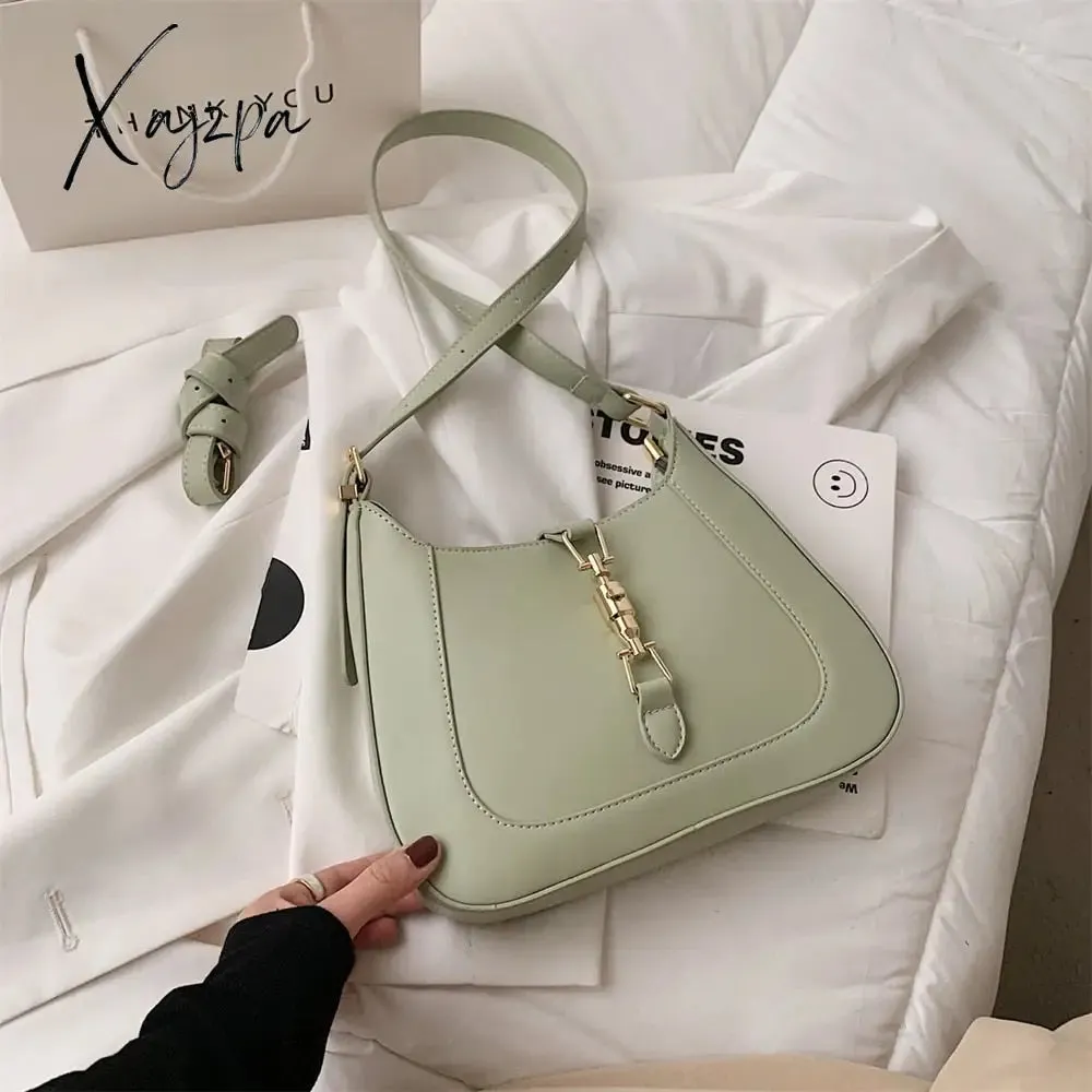 Xajzpa - Top Quality Luxury Brand Purses and Handbags Designer Leather Shoulder Crossbody Bags for Women Dual Straps Underarm Sac A Main