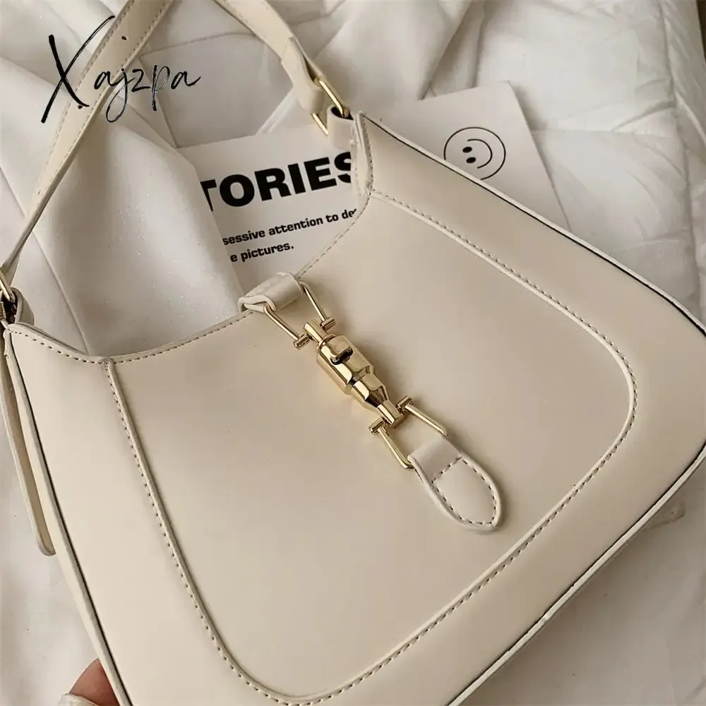 Xajzpa - Top Quality Luxury Brand Purses and Handbags Designer Leather Shoulder Crossbody Bags for Women Dual Straps Underarm Sac A Main