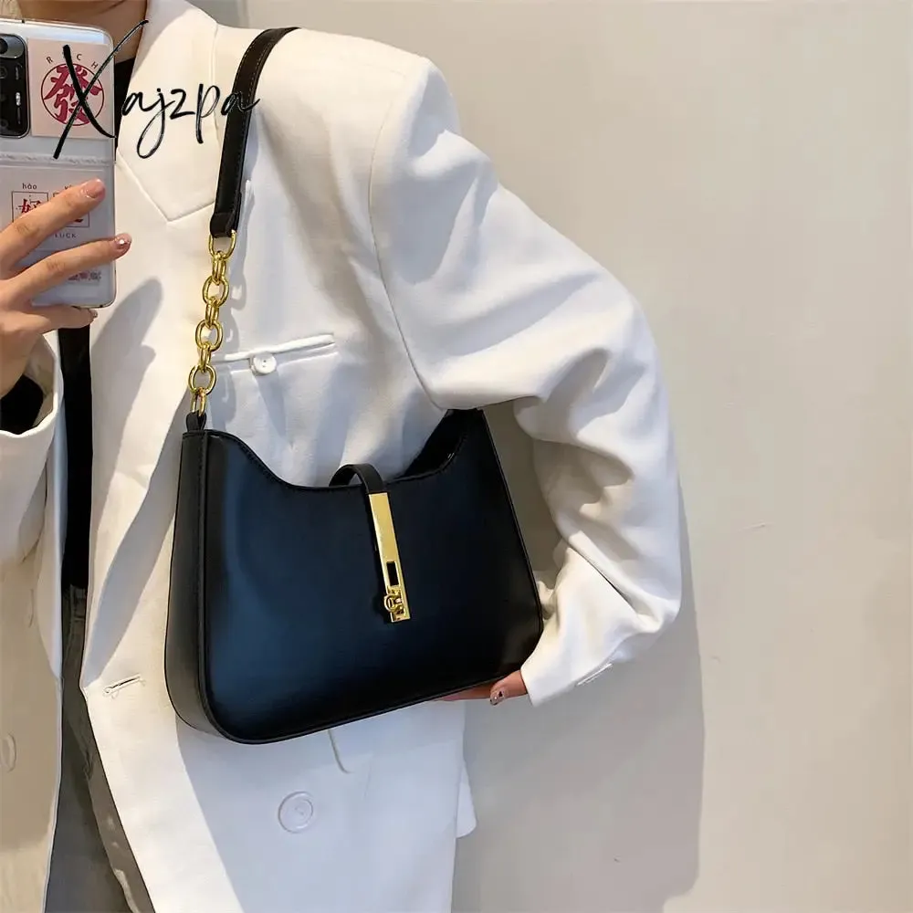 Xajzpa - Top Quality Luxury Brand Purses and Handbags Designer Leather Shoulder Crossbody Bags for Women Dual Straps Underarm Sac A Main