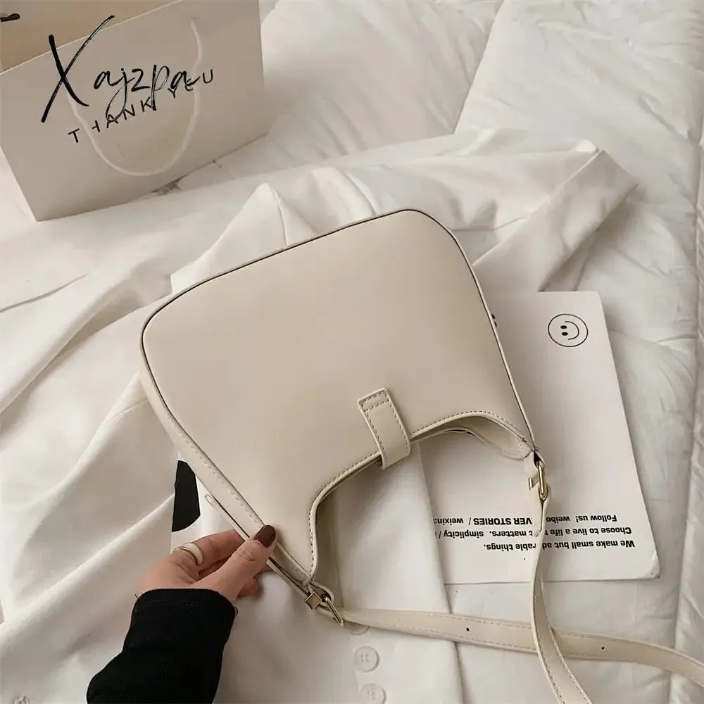 Xajzpa - Top Quality Luxury Brand Purses and Handbags Designer Leather Shoulder Crossbody Bags for Women Dual Straps Underarm Sac A Main
