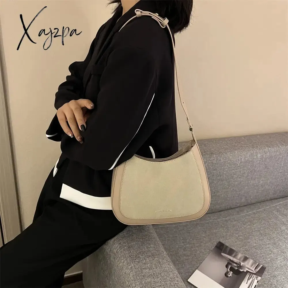 Xajzpa - Top Quality Luxury Brand Purses and Handbags Designer Leather Shoulder Crossbody Bags for Women Dual Straps Underarm Sac A Main