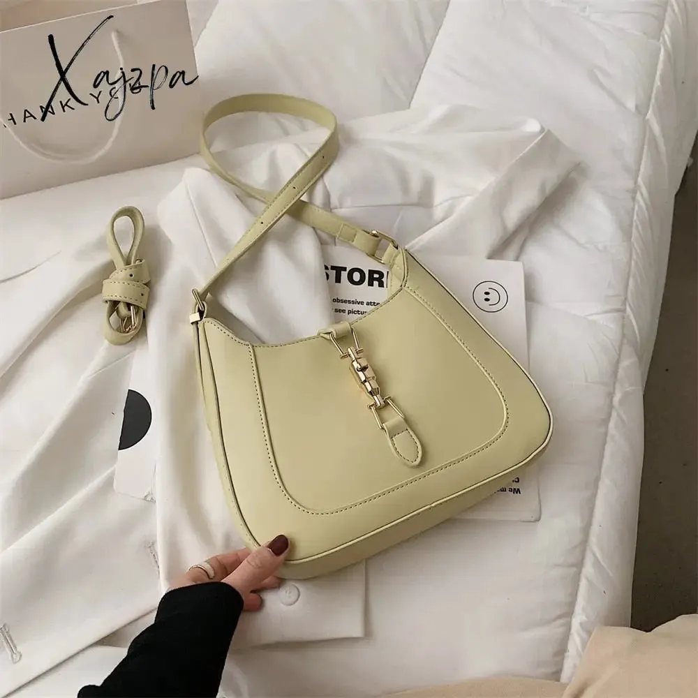 Xajzpa - Top Quality Luxury Brand Purses and Handbags Designer Leather Shoulder Crossbody Bags for Women Dual Straps Underarm Sac A Main