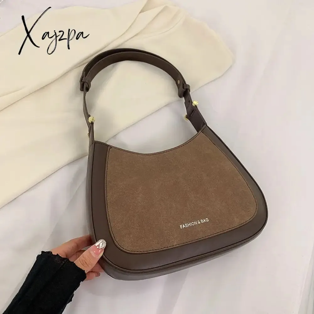 Xajzpa - Top Quality Luxury Brand Purses and Handbags Designer Leather Shoulder Crossbody Bags for Women Dual Straps Underarm Sac A Main