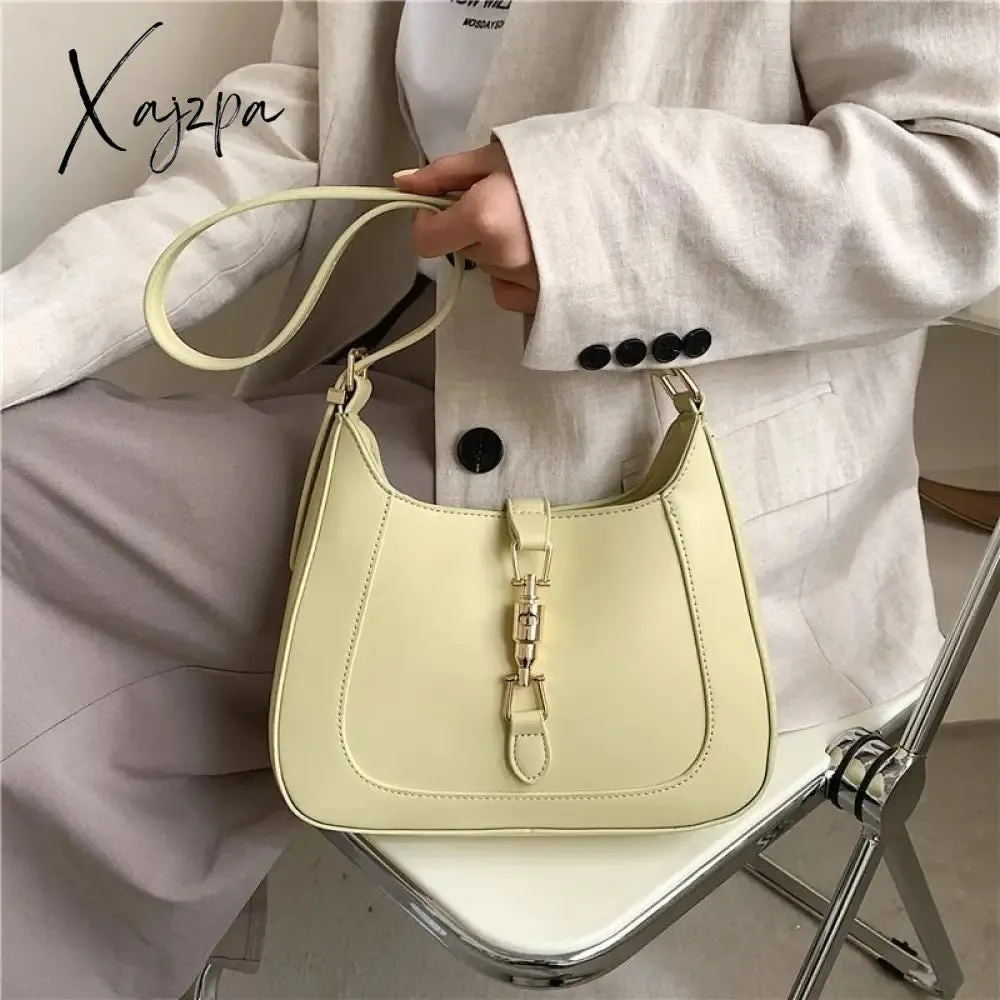 Xajzpa - Top Quality Luxury Brand Purses and Handbags Designer Leather Shoulder Crossbody Bags for Women Dual Straps Underarm Sac A Main