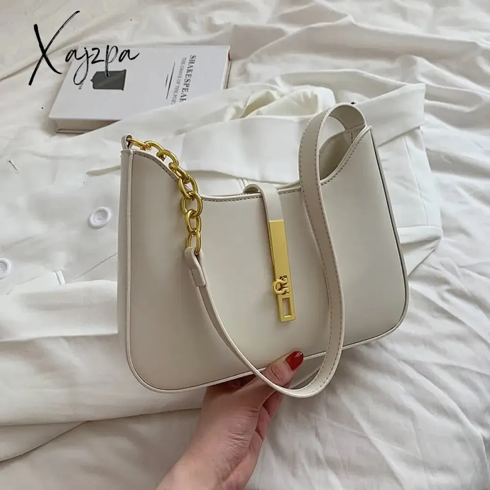 Xajzpa - Top Quality Luxury Brand Purses and Handbags Designer Leather Shoulder Crossbody Bags for Women Dual Straps Underarm Sac A Main