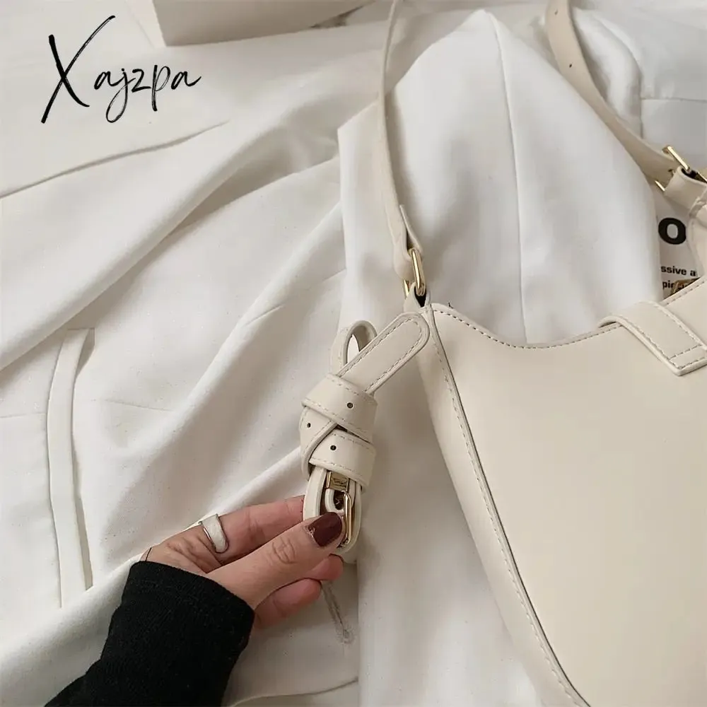 Xajzpa - Top Quality Luxury Brand Purses and Handbags Designer Leather Shoulder Crossbody Bags for Women Dual Straps Underarm Sac A Main