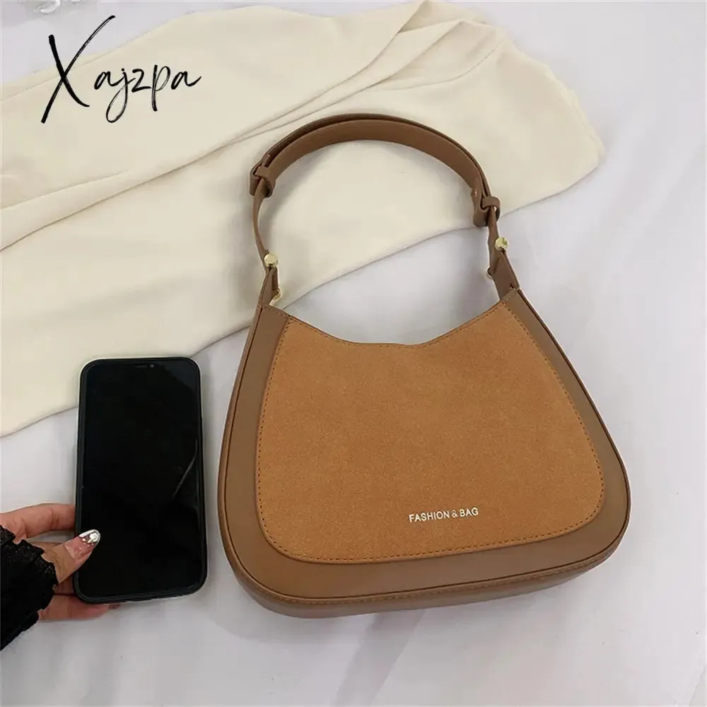 Xajzpa - Top Quality Luxury Brand Purses and Handbags Designer Leather Shoulder Crossbody Bags for Women Dual Straps Underarm Sac A Main