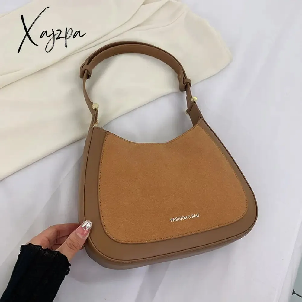 Xajzpa - Top Quality Luxury Brand Purses and Handbags Designer Leather Shoulder Crossbody Bags for Women Dual Straps Underarm Sac A Main