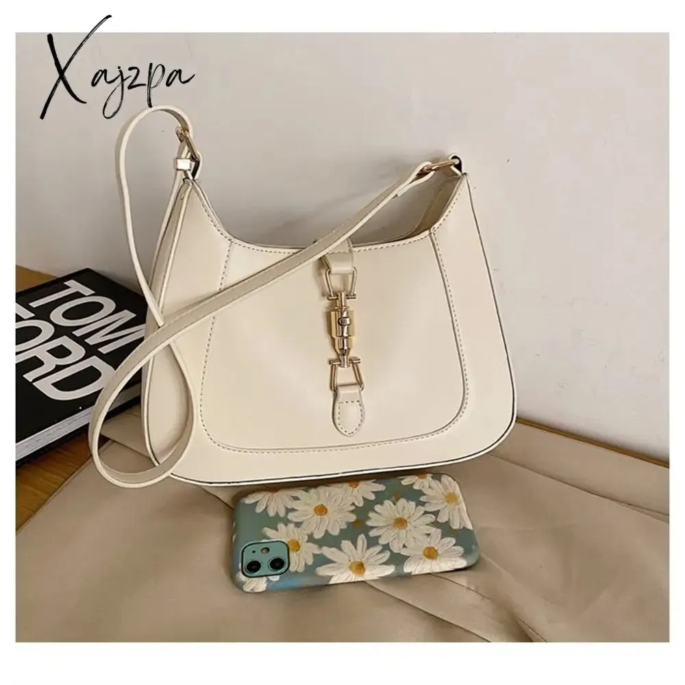 Xajzpa - Top Quality Luxury Brand Purses and Handbags Designer Leather Shoulder Crossbody Bags for Women Dual Straps Underarm Sac A Main