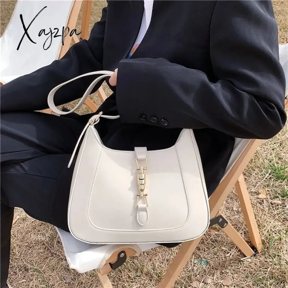 Xajzpa - Top Quality Luxury Brand Purses and Handbags Designer Leather Shoulder Crossbody Bags for Women Dual Straps Underarm Sac A Main