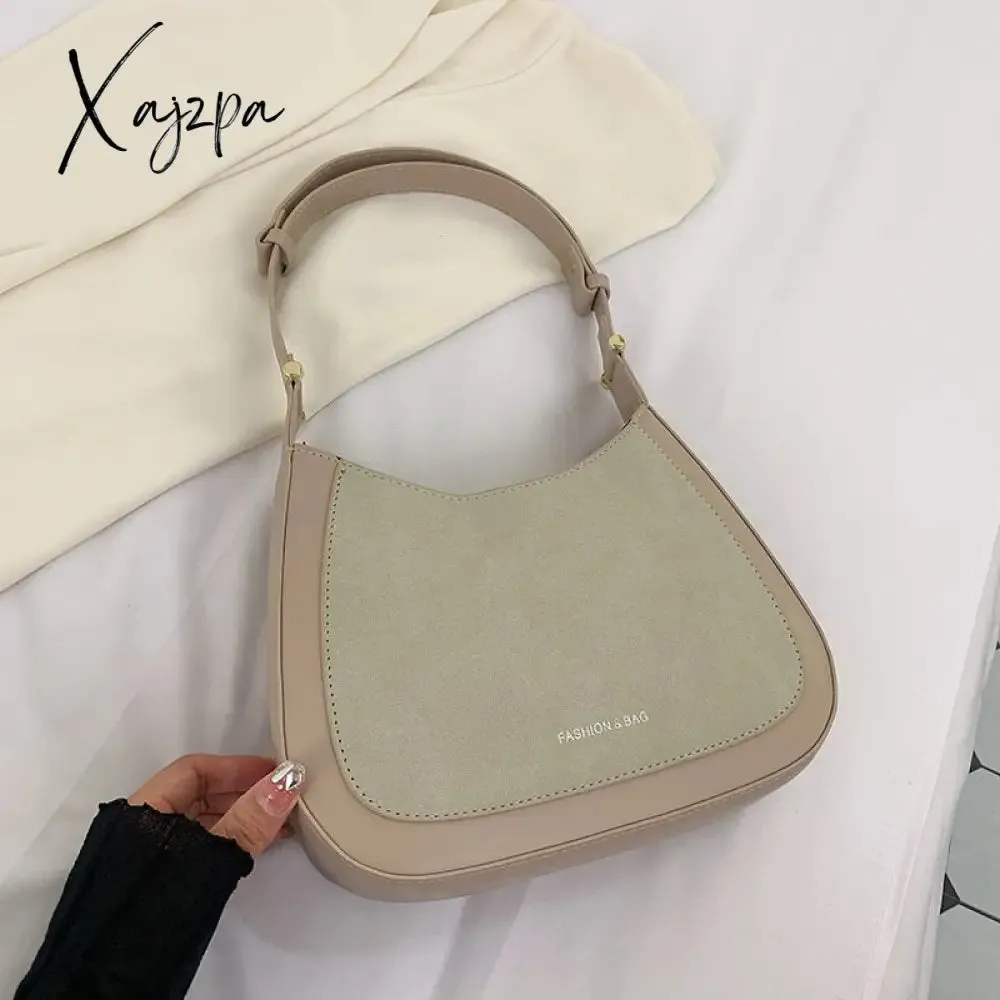 Xajzpa - Top Quality Luxury Brand Purses and Handbags Designer Leather Shoulder Crossbody Bags for Women Dual Straps Underarm Sac A Main