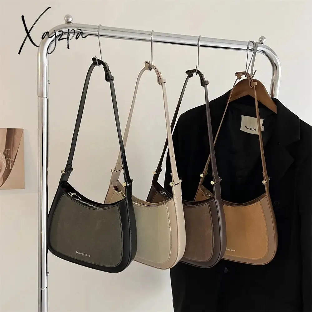 Xajzpa - Top Quality Luxury Brand Purses and Handbags Designer Leather Shoulder Crossbody Bags for Women Dual Straps Underarm Sac A Main