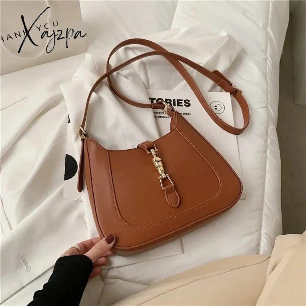 Xajzpa - Top Quality Luxury Brand Purses and Handbags Designer Leather Shoulder Crossbody Bags for Women Dual Straps Underarm Sac A Main